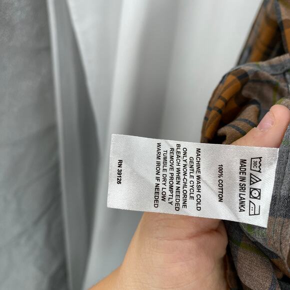 Filson orange plaid button down top - Picture 5 of 5